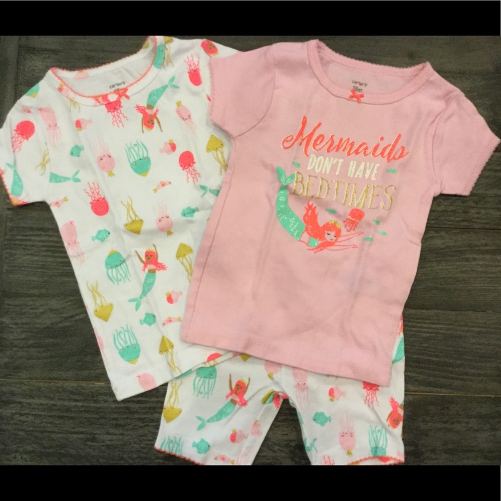 ⭐️2/$15⭐️ 3 piece mermaid pajamas size 18 mo.